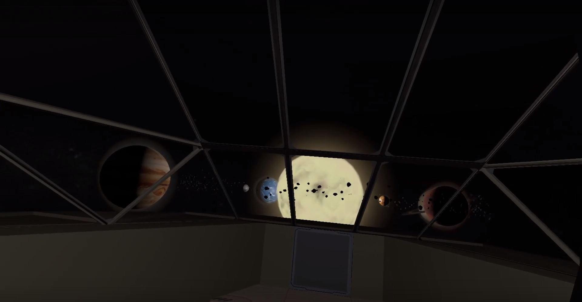 Space Exploration VR: the sun and planets viewed from the shuttle