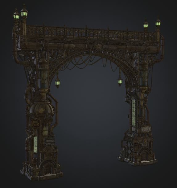 Chempunk walkway render